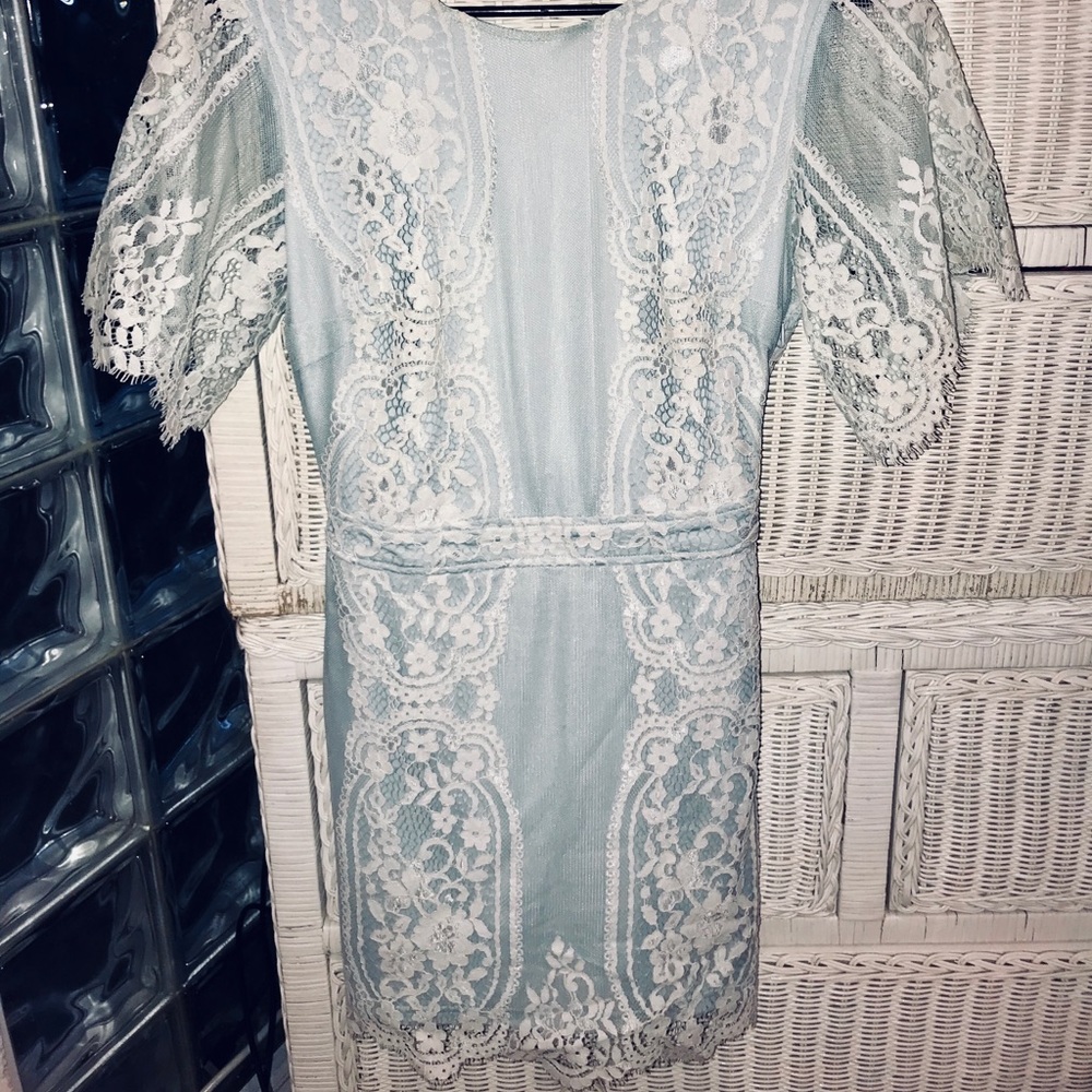 For Love & Lemons San Marco lace mint white dress - Picture 5 of 6